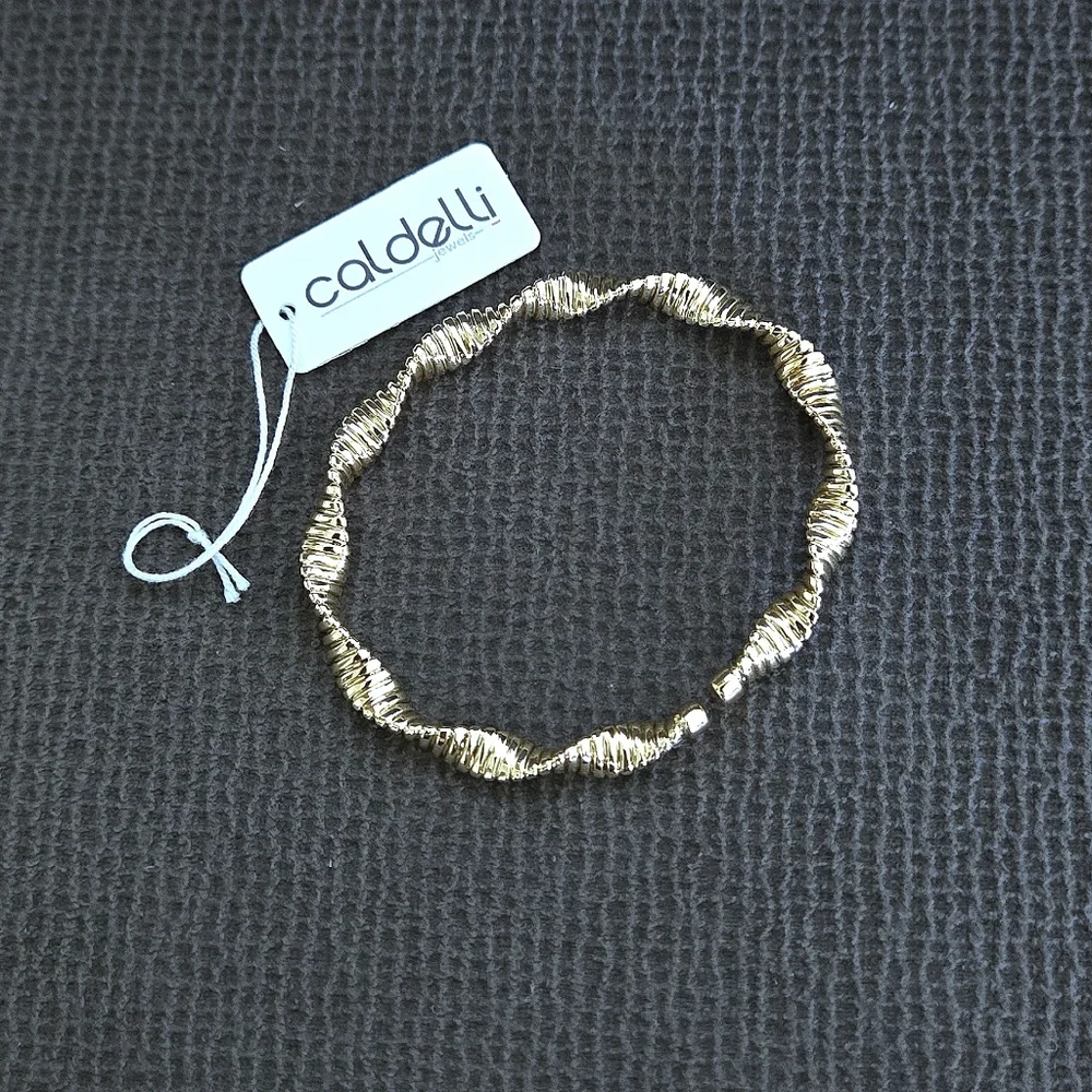 Caldelli Twisted🧬 Gold💛 Flexible Cuff Bracelet - NWT - Picture 9 of 16